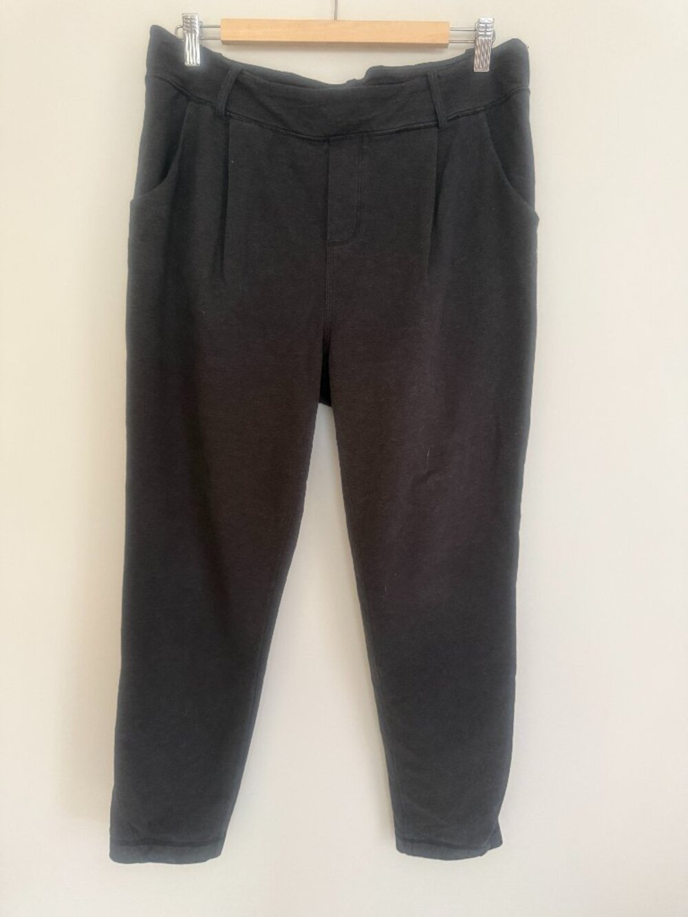 Lululemon Women Gray Brushed High Rise Pleat-Front Trouser Size 10